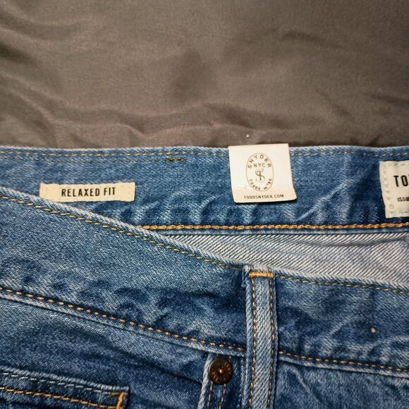 TODD SNYDER Relaxed Fit Selvedge Button Fly Jeans Men’s 35x32 MSR 36x32 NWT - Picture 8 of 16